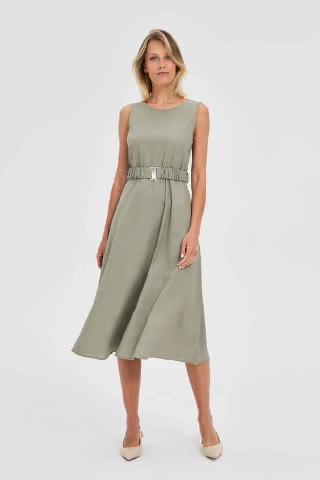 WOMEN'S DRESS L-SU-4665 OLIVE