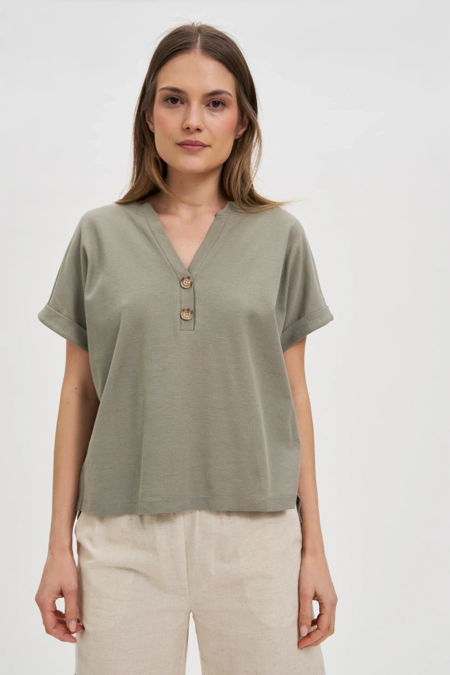 WOMEN'S TSHIRT L-TS-4700 OLIVE-set