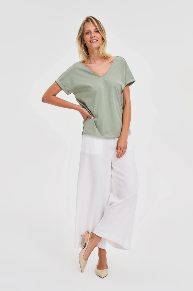 WOMEN'S TSHIRT L-TS-4703 OLIVE-set