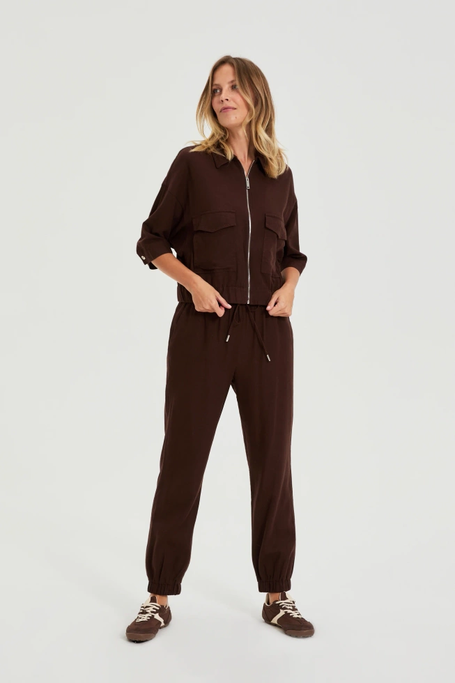 WOMEN'S JACKETS L-KU-4924 D.BROWN