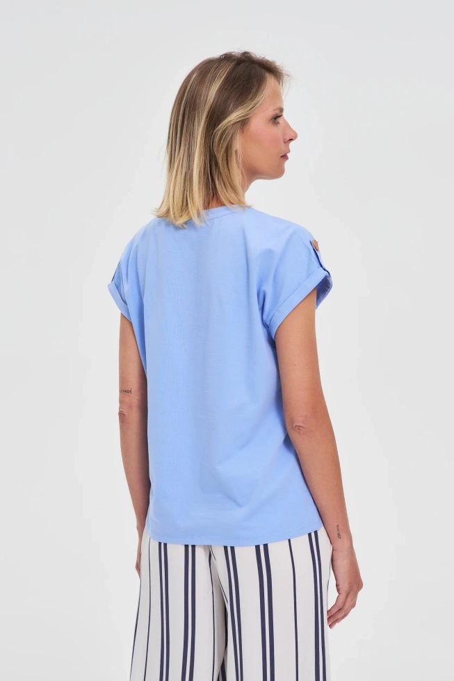 KOSZULKA DAMSKA L-TS-4706 L.BLUE