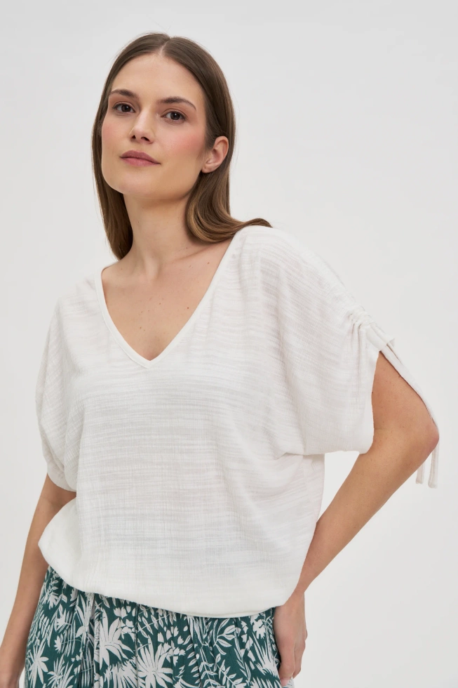 KOSZULKA DAMSKA L-TS-4722 OFF WHITE