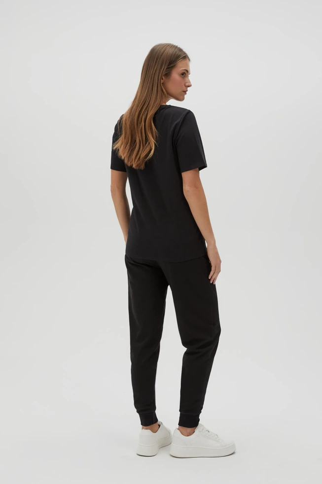 WOMEN'S JOGGING PANTS L-DR-4600 BLACK