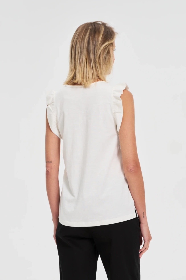 WOMEN'S TOP L-TS-4682 OFF WHITE