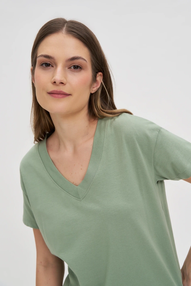 WOMEN'S TSHIRT L-TS-4625 OLIVE