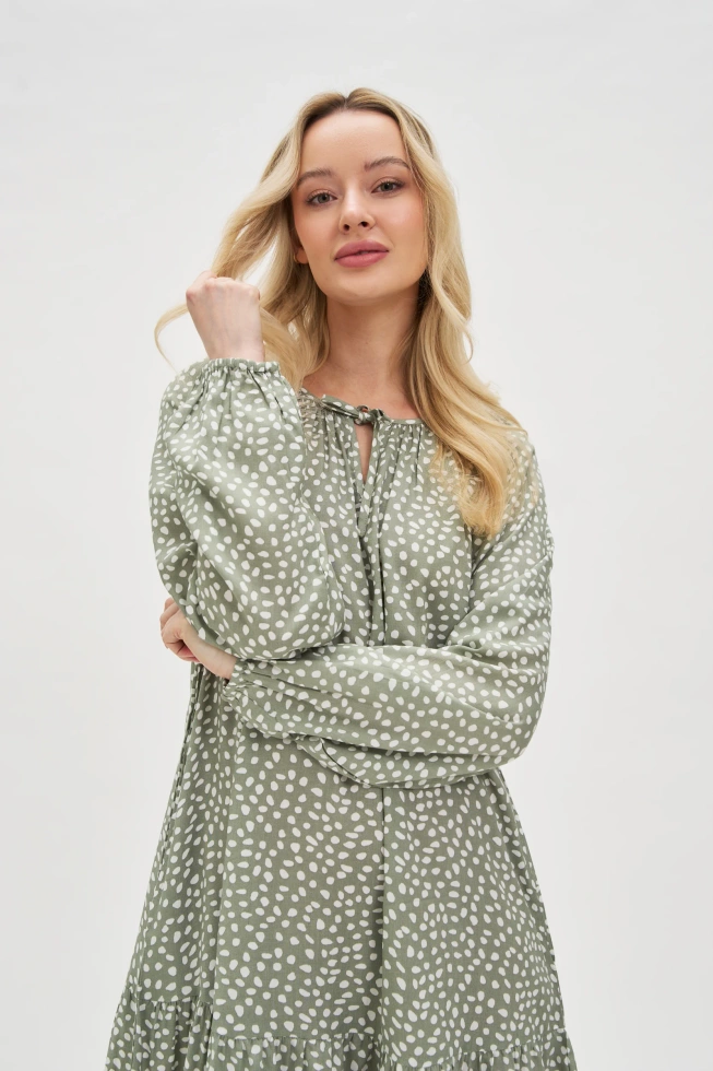 WOMEN'S DRESS L-SU-4608 OLIVE