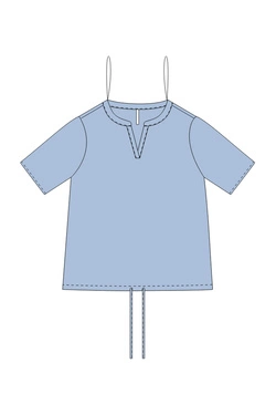 WOMEN'S SHIRT L-KO-4935 L.BLUE-set