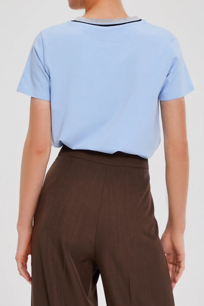 WOMEN'S TSHIRT L-TS-4914 L.BLUE