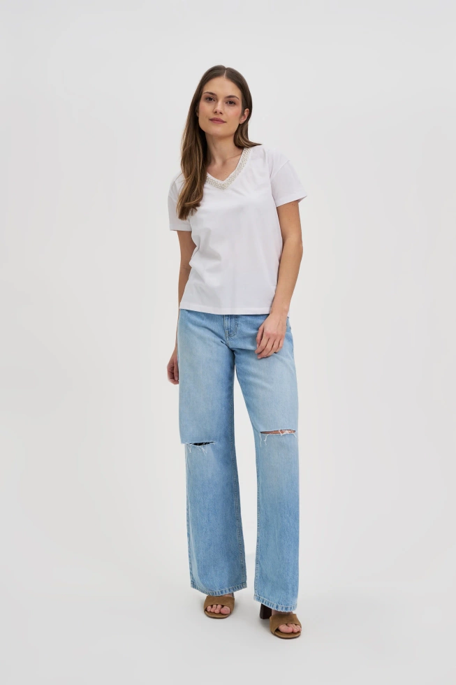 WOMEN'S TSHIRT L-TS-4649 WHITE-set