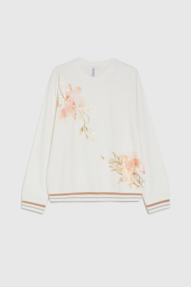 WOMEN'S LONGSLEEVE L-TS-4907 OFF WHITE-set