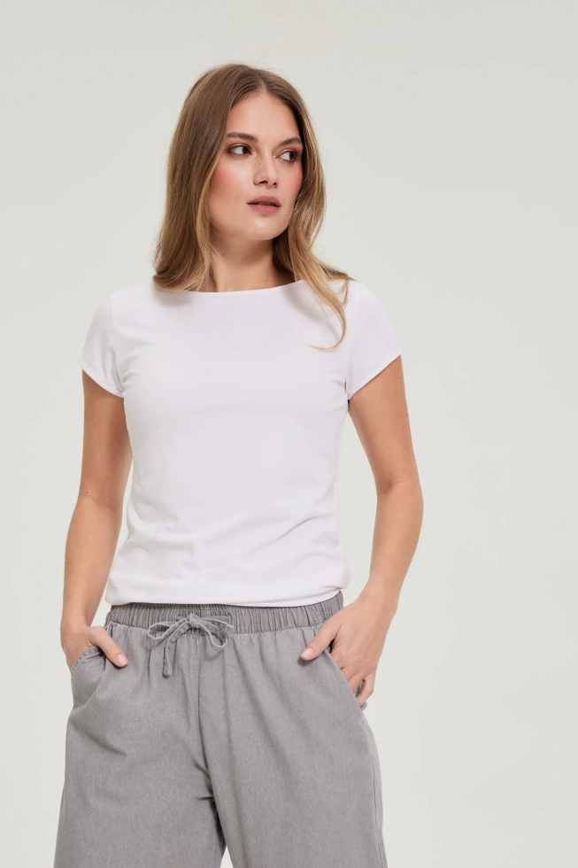 WOMEN'S TSHIRT L-TS-4952 WHITE