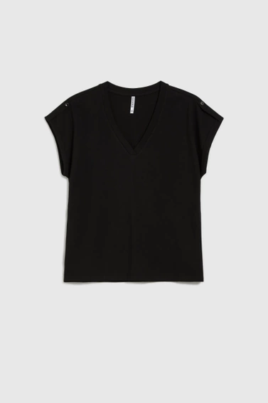 WOMEN'S TSHIRT L-TS-4621 BLACK