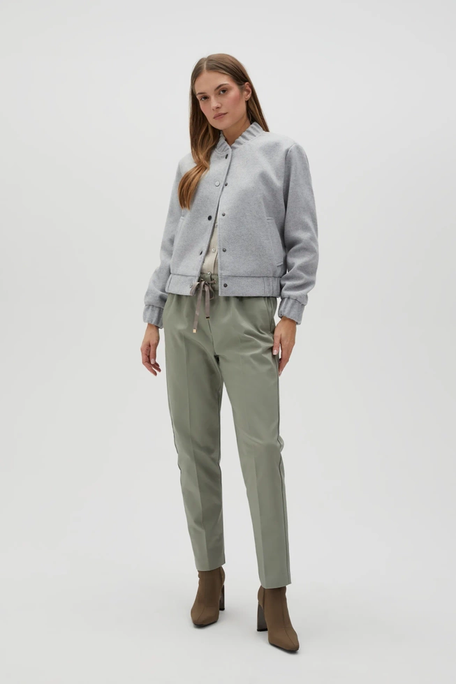 WOMEN'S JACKETS L-KU-4616 GREY MEL