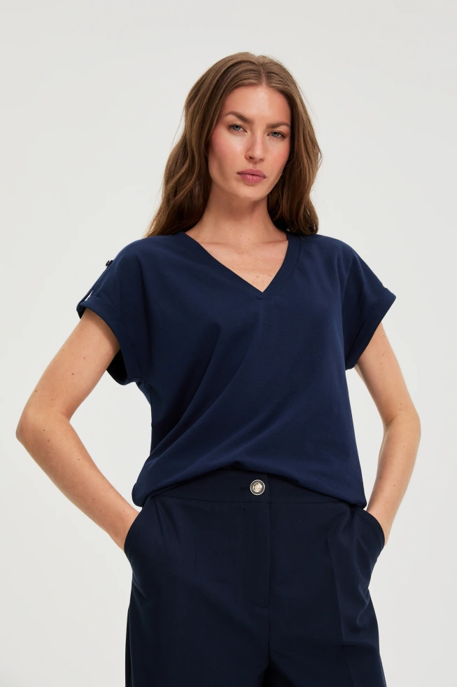 WOMEN'S TSHIRT L-TS-4909 NAVY