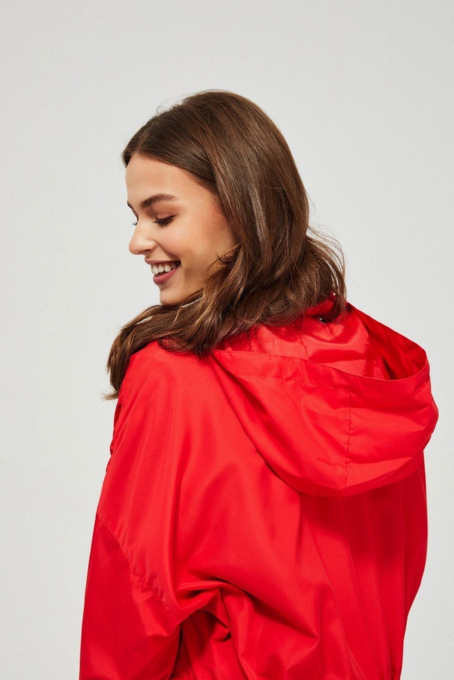 Hooded windbreaker jacket