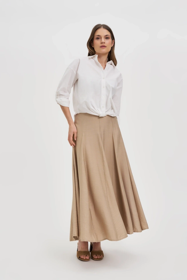 SPÓDNICA DAMSKA L-SC-4611 BEIGE-pakiet