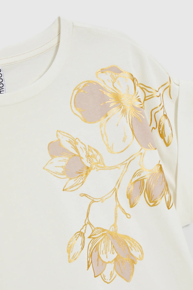 WOMEN'S TSHIRT L-TS-4940 OFF WHITE