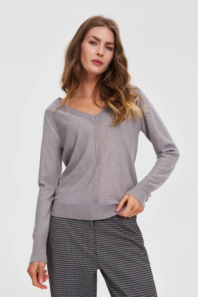 SWETER DAMSKI Z-SW-4807 L.GREY MEL