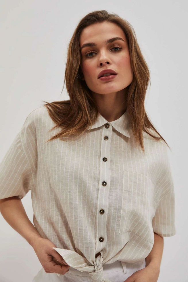 KOSZULA DAMSKA L-KO-4039 BEIGE_OFF WHITE