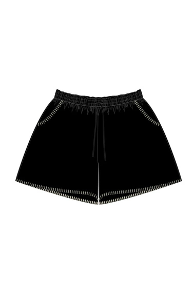 WOMEN'S SHORTS L-SH-4919 BLACK-set