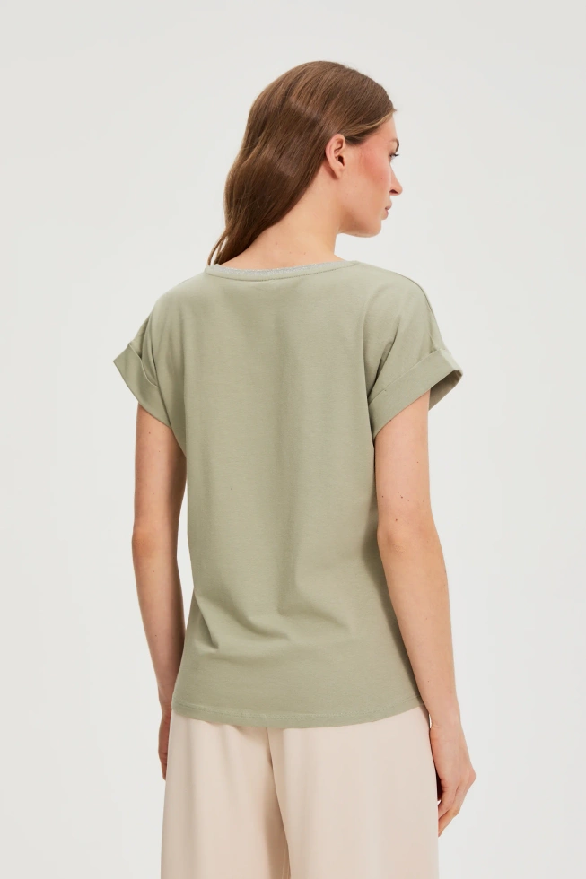 KOSZULKA DAMSKA L-TS-4918 OLIVE