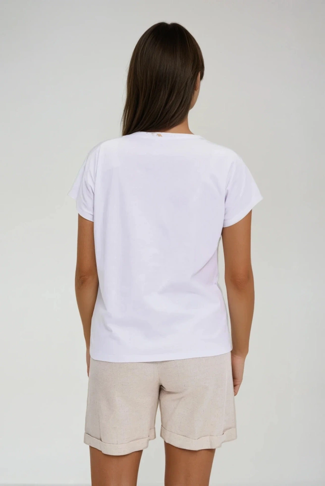 KOSZULKA DAMSKA L-TS-4720 WHITE