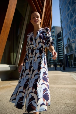 WOMEN'S DRESS L-SU-4909 NAVY