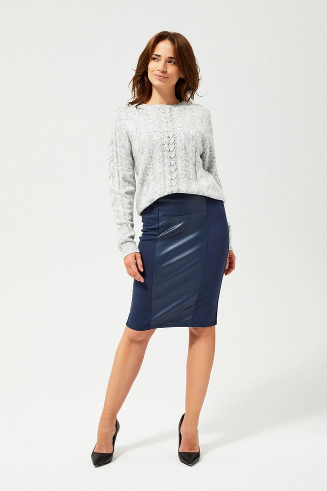 Multi-material mini skirt