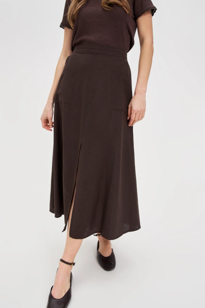 WOMEN'S SKIRT L-SC-4614 D.BROWN