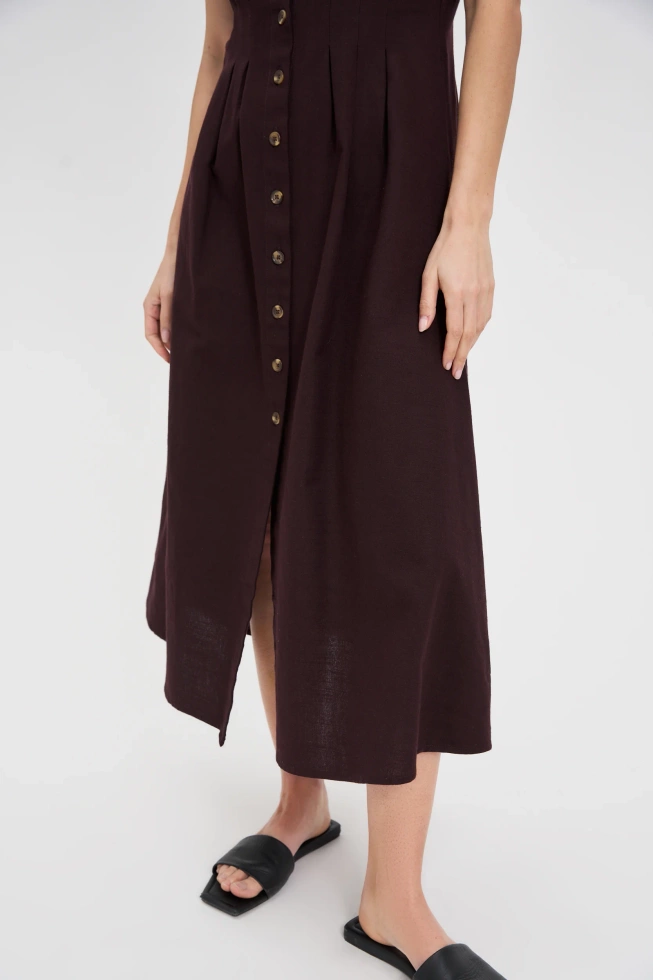 WOMEN'S DRESS L-SU-4671 D.BROWN
