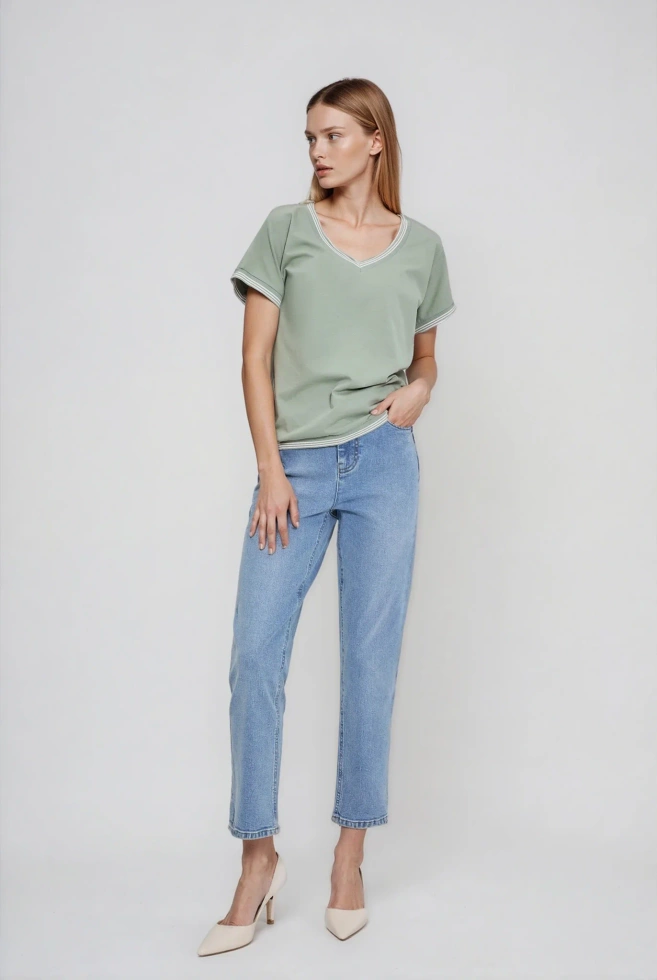 WOMEN'S TSHIRT L-TS-4908 OLIVE