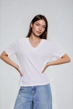 KOSZULKA DAMSKA L-TS-4950 WHITE