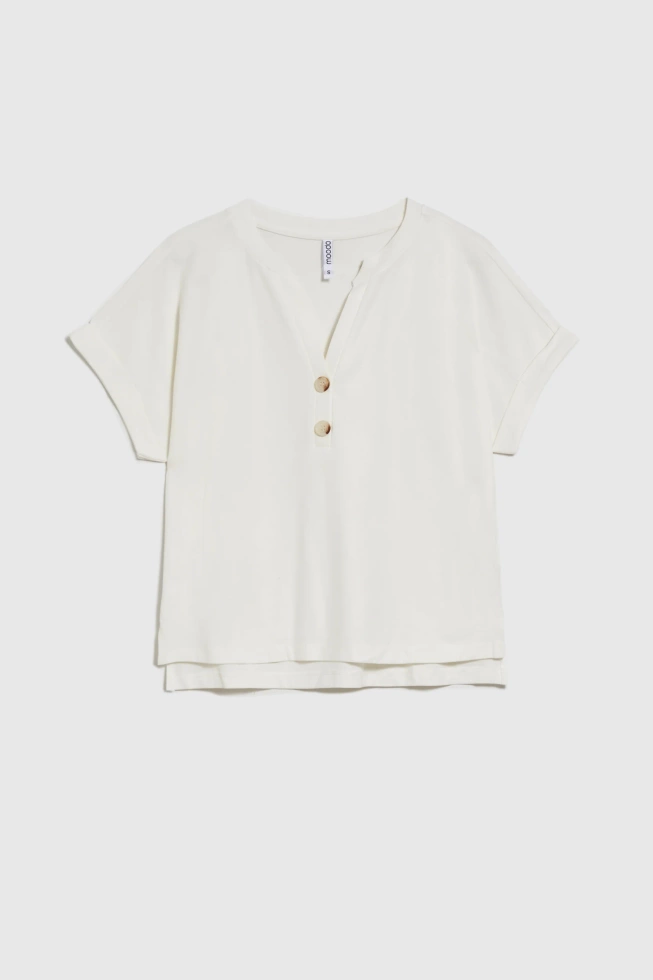 KOSZULKA DAMSKA L-TS-4700 OFF WHITE