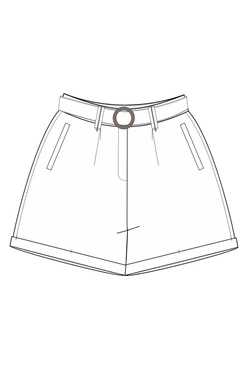 WOMEN'S SHORTS L-SH-4904 WHITE