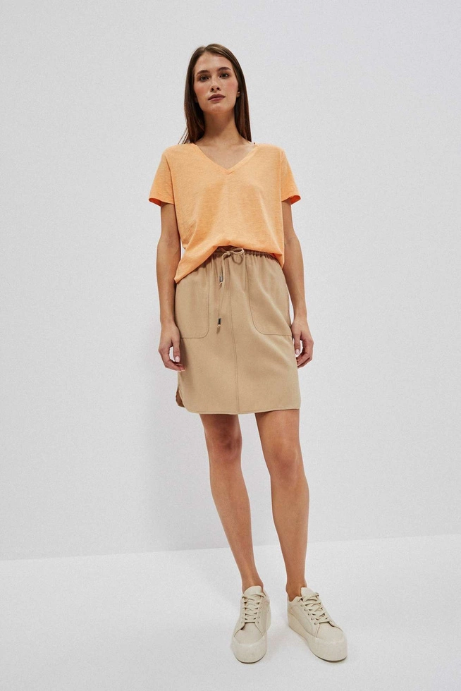 LADIES TSHIRT L-TS-4049 PEACH