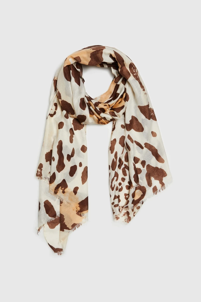 WOMEN'S SCARF L-SZ-4604 D.BROWN-set