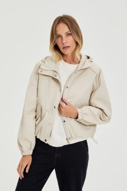 KURTKA DAMSKA L-KU-4911 L.BEIGE