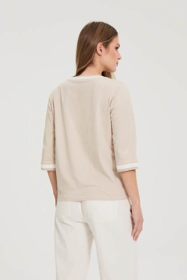 BLUZKA DAMSKA L-TS-4920 L.BEIGE-pakiet