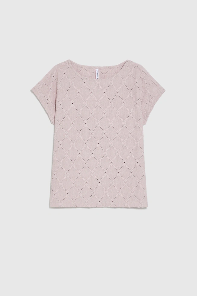WOMEN'S TSHIRT L-TS-5004 DUSTY PINK