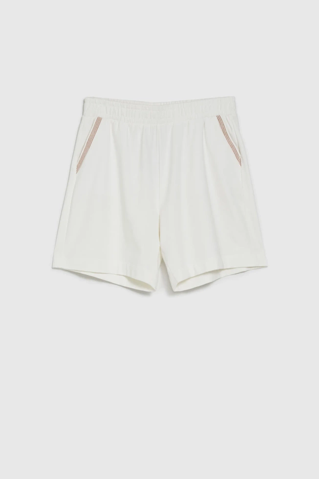 WOMEN'S SHORTS L-SH-4604 OFF WHITE-set