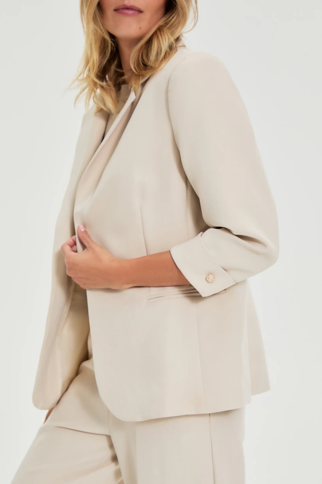 WOMEN'S BLAZER L-MR-4922 L.BEIGE