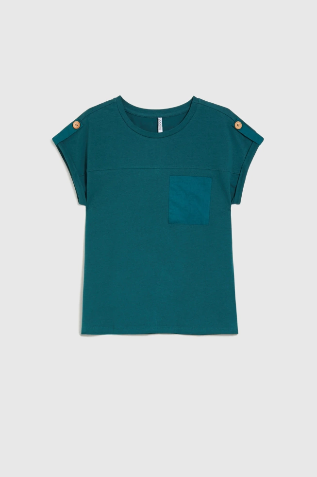 WOMEN'S TSHIRT L-TS-4706 D.GREEN