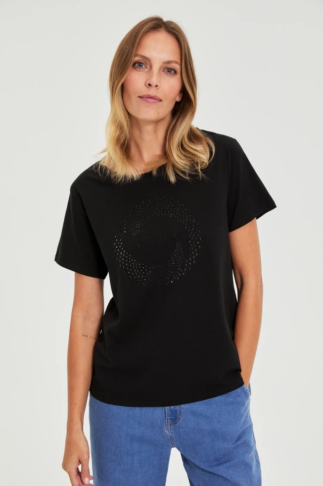 KOSZULKA DAMSKA L-TS-4921 BLACK