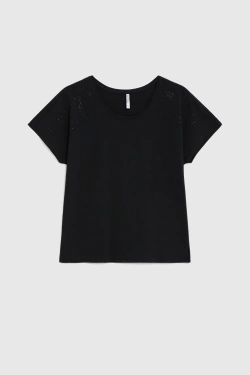 WOMEN'S TSHIRT L-TS-4923 BLACK
