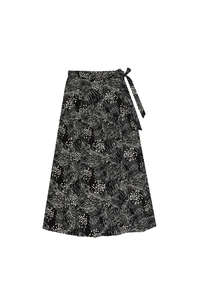 Patterned viscose skirt