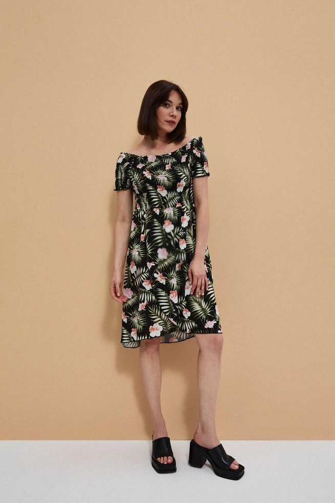 Dress with a floral motif