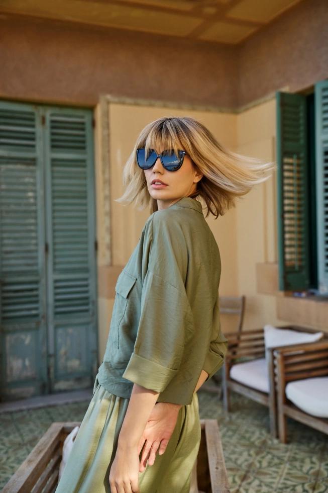 WOMEN'S SHIRT L-KO-4653 OLIVE-set