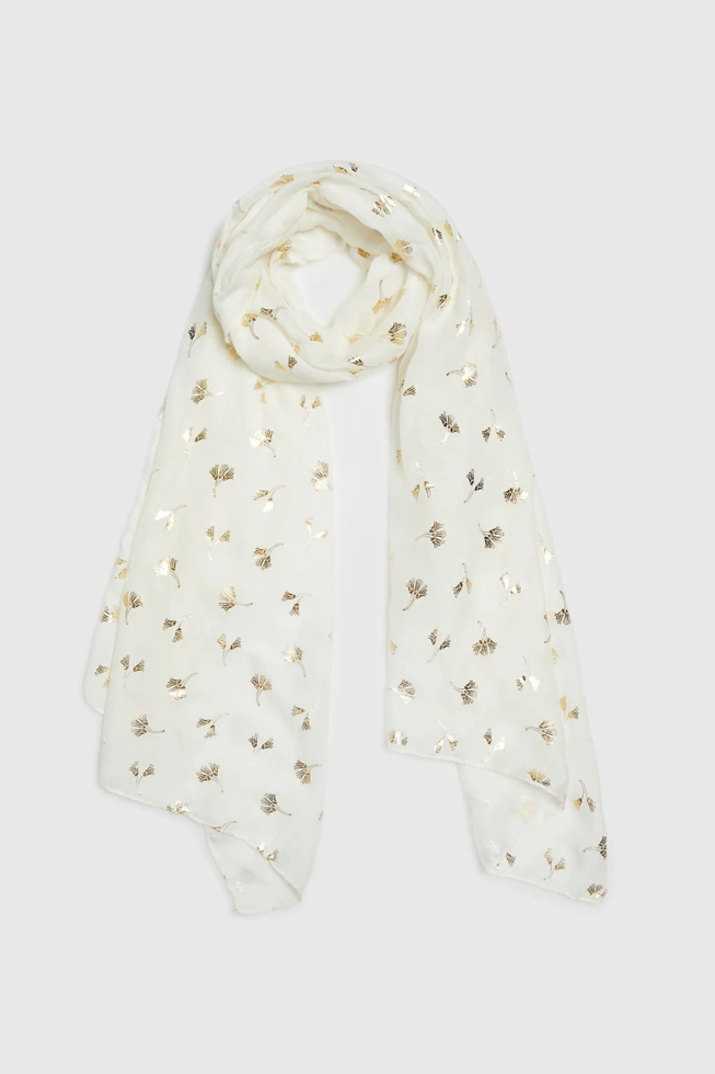 WOMEN'S SCARF L-SZ-4600 OFF WHITE-set