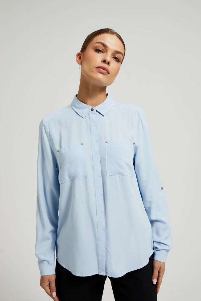 WOMEN'S SHIRT Z-KO-4516 L.BLUE