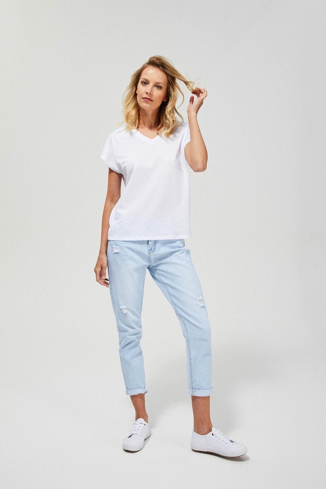 Bluzka z dekoltem w serek Z-TS-3302 WHITE